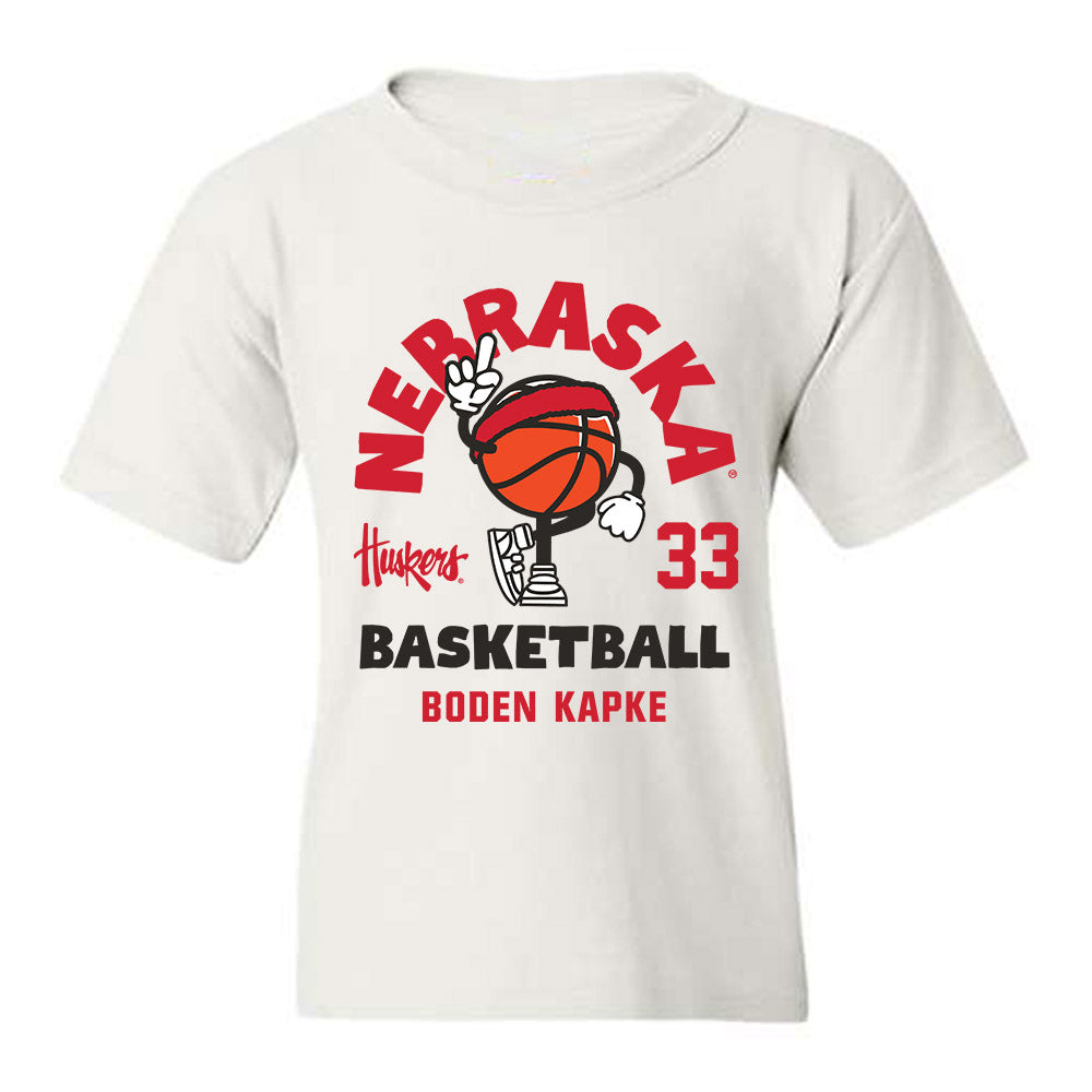 Nebraska - NCAA Men's Basketball : Boden Kapke - Fashion Shersey Youth T-Shirt-0