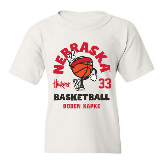 Nebraska - NCAA Men's Basketball : Boden Kapke - Fashion Shersey Youth T-Shirt-0