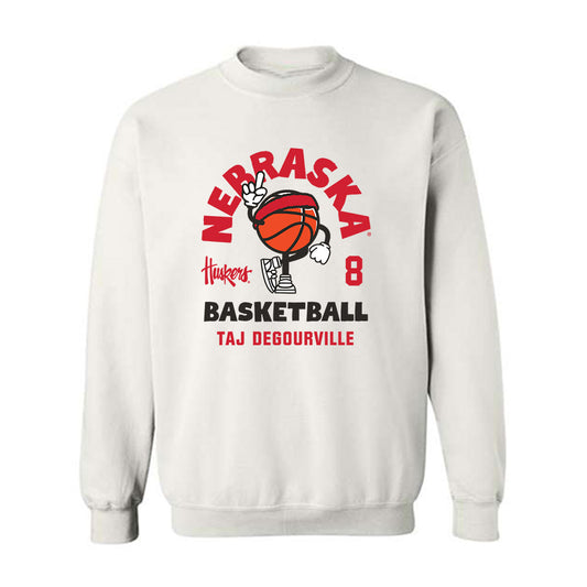 Nebraska - NCAA Men's Basketball : Taj Degourville - Fashion Shersey Crewneck Sweatshirt-0