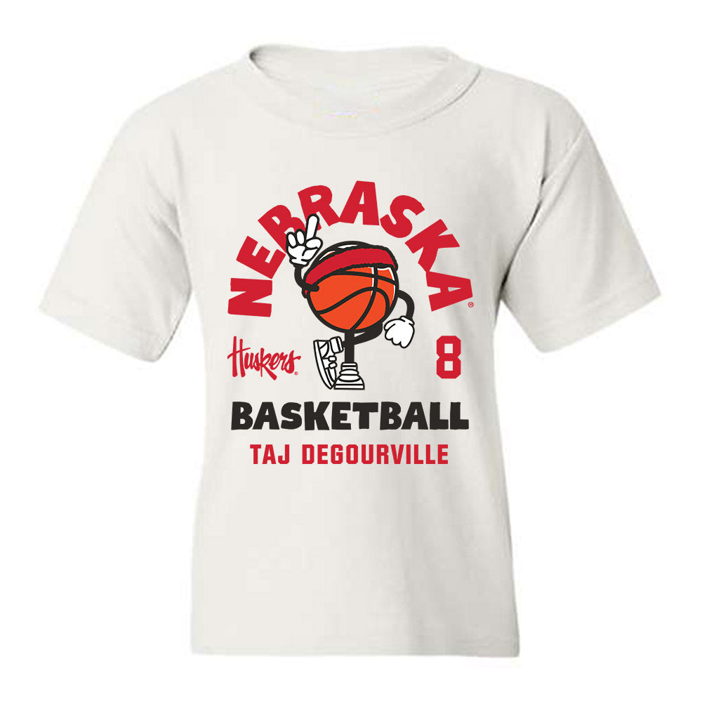 Nebraska - NCAA Men's Basketball : Taj Degourville - Fashion Shersey Youth T-Shirt-0