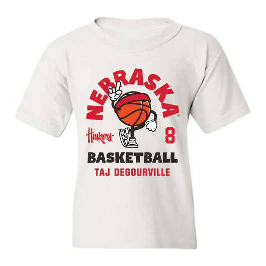 Nebraska - NCAA Men's Basketball : Taj Degourville - Fashion Shersey Youth T-Shirt-0