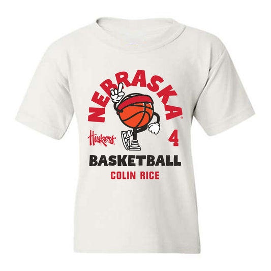 Nebraska - NCAA Men's Basketball : Colin Rice - Fashion Shersey Youth T-Shirt-0