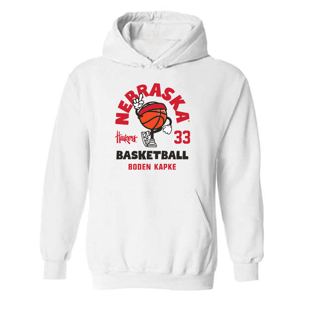 Nebraska - NCAA Men's Basketball : Boden Kapke - Fashion Shersey Hooded Sweatshirt-0