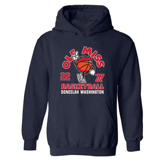 Ole Miss - NCAA Women's Basketball : Doneelah Washington - Fashion Shersey Hooded Sweatshirt-0