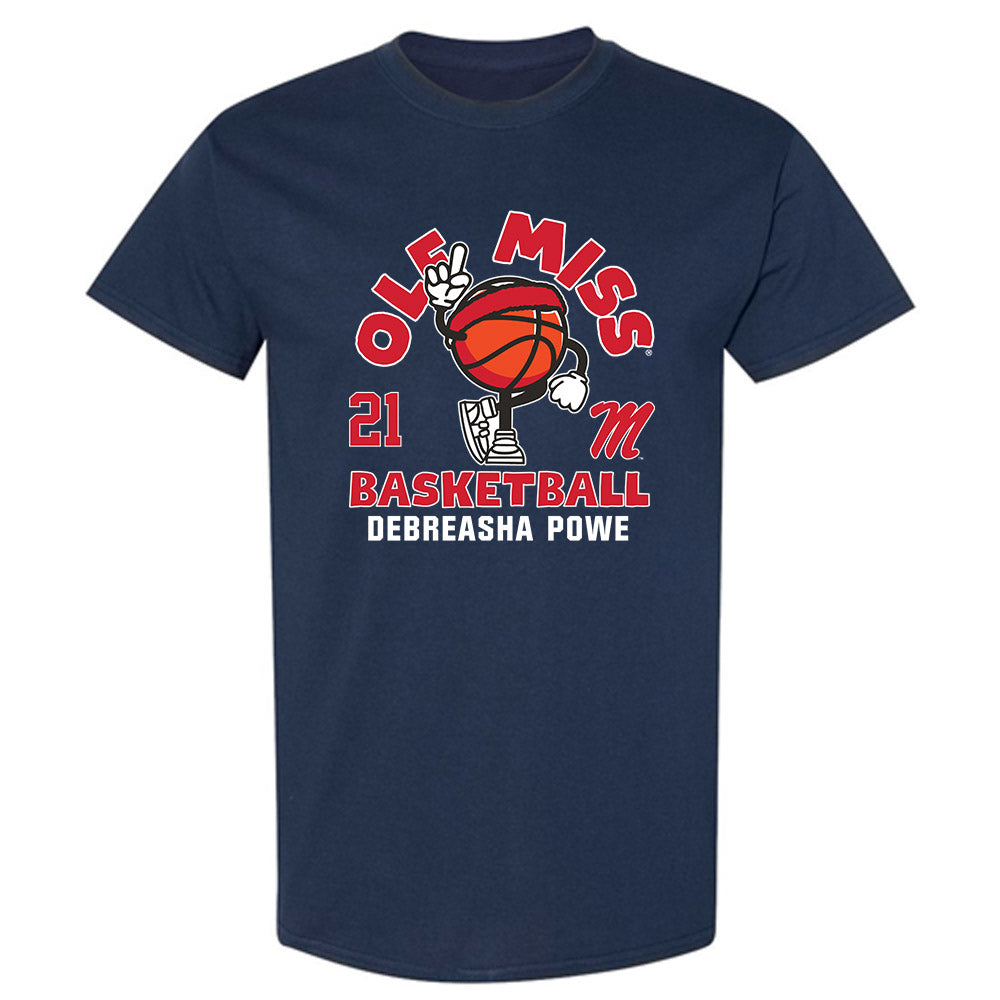 Ole Miss - NCAA Women's Basketball : Debreasha Powe - Fashion Shersey T-Shirt-0