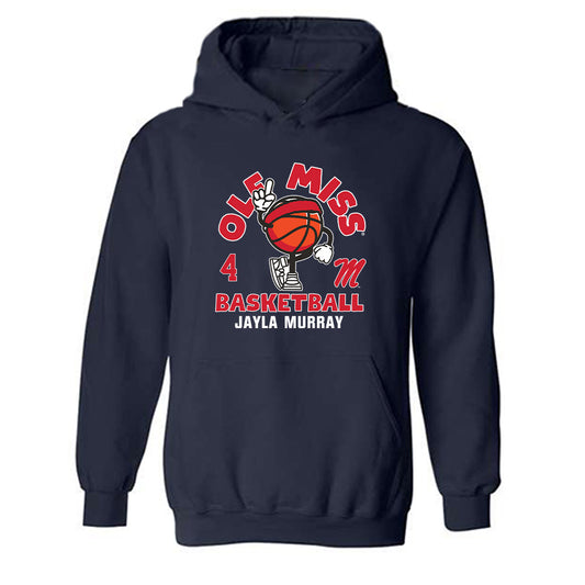 Ole Miss - NCAA Women's Basketball : Jayla Murray - Fashion Shersey Hooded Sweatshirt-0