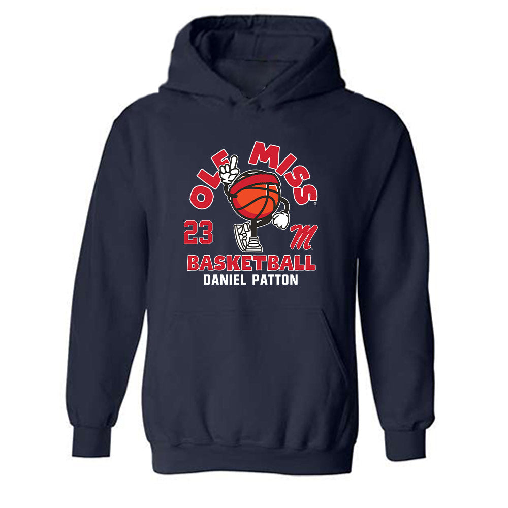 Ole Miss - NCAA Men's Basketball : Daniel Patton - Fashion Shersey Hooded Sweatshirt-0