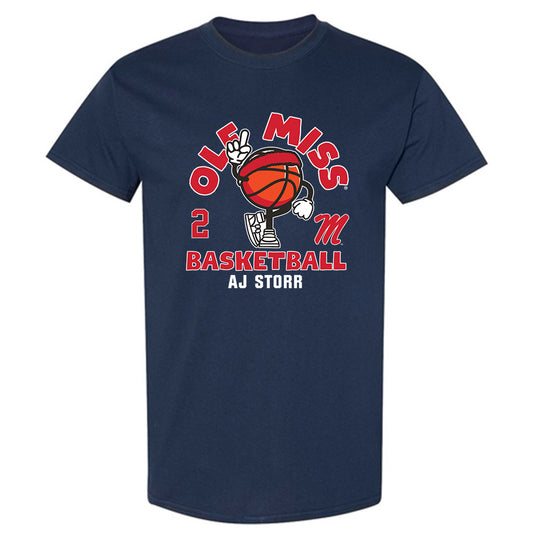 Ole Miss - NCAA Men's Basketball : AJ Storr - Fashion Shersey T-Shirt-0