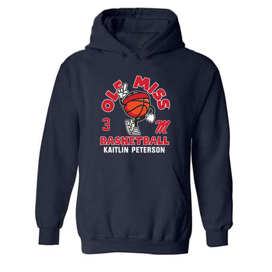 Ole Miss - NCAA Women's Basketball : Kaitlin Peterson - Fashion Shersey Hooded Sweatshirt-0