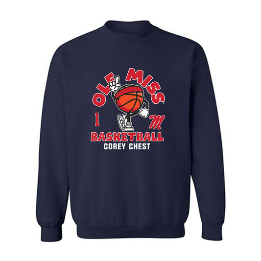 Ole Miss - NCAA Men's Basketball : Corey Chest - Fashion Shersey Crewneck Sweatshirt-0