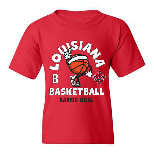 Louisiana - NCAA Men's Basketball : Karris Bilal - Fashion Shersey Youth T-Shirt-0