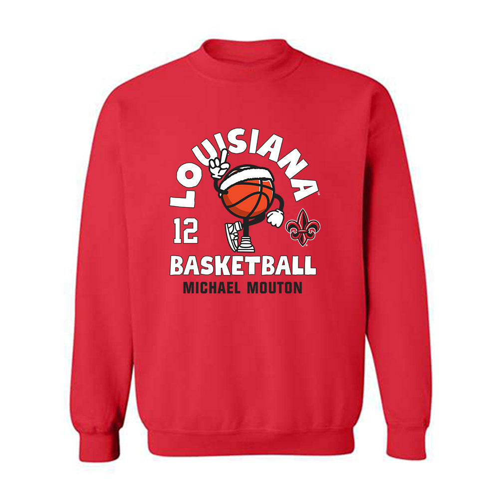 Louisiana - NCAA Men's Basketball : Michael Mouton - Fashion Shersey Crewneck Sweatshirt-0