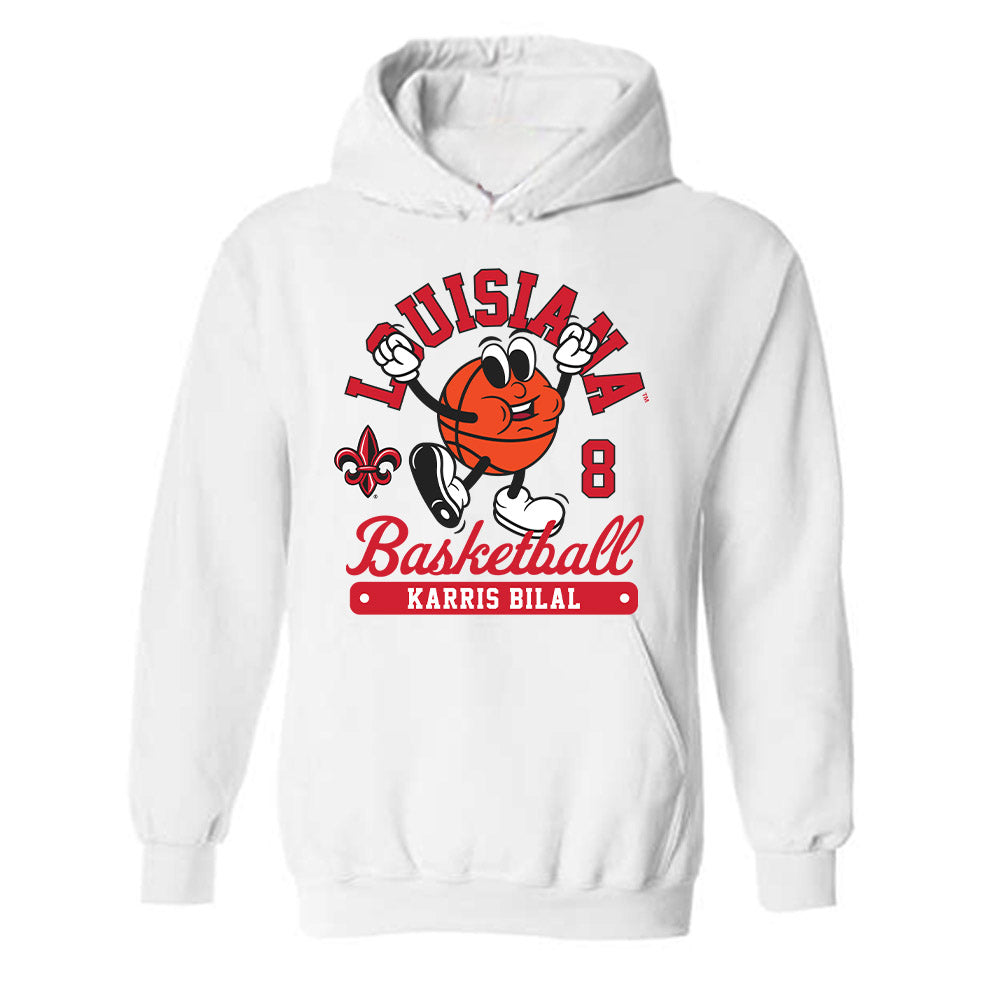 Louisiana - NCAA Men's Basketball : Karris Bilal - Fashion Shersey Hooded Sweatshirt-0