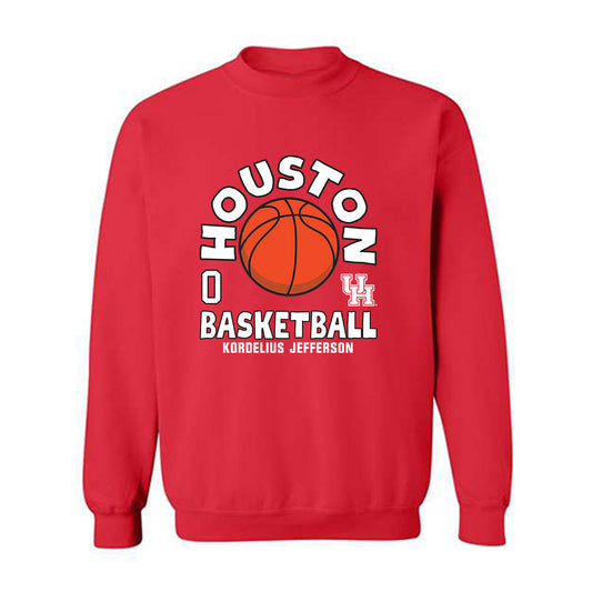 Houston - NCAA Men's Basketball : Kordelius Jefferson - Fashion Shersey Crewneck Sweatshirt-0