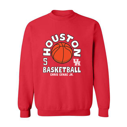Houston - NCAA Men's Basketball : Chris Cenac Jr. - Fashion Shersey Crewneck Sweatshirt-0