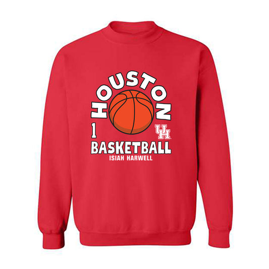 Houston - NCAA Men's Basketball : Isiah Harwell - Fashion Shersey Crewneck Sweatshirt-0