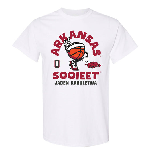 Arkansas - NCAA Men's Basketball : Jaden Karuletwa - Fashion Shersey T-Shirt-0
