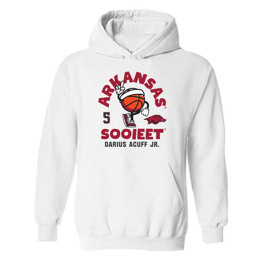 Arkansas - NCAA Men's Basketball : Darius Acuff Jr. - Fashion Shersey Hooded Sweatshirt-0