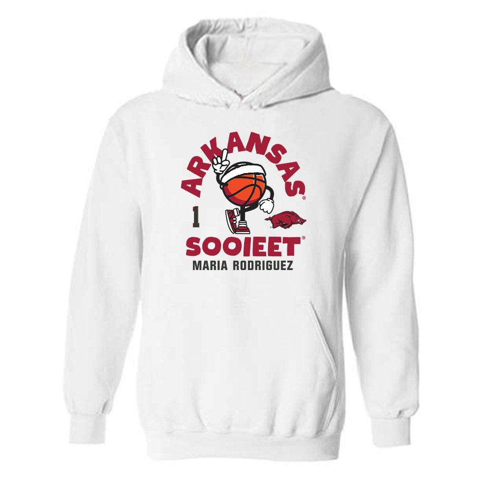 Arkansas - NCAA Women's Basketball : Maria Rodriguez - Fashion Shersey Hooded Sweatshirt-0