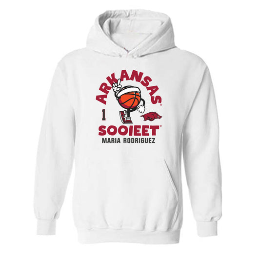 Arkansas - NCAA Women's Basketball : Maria Rodriguez - Fashion Shersey Hooded Sweatshirt-0
