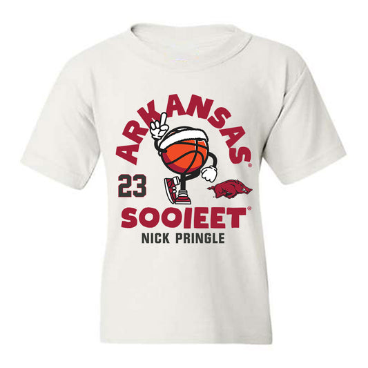 Arkansas - NCAA Men's Basketball : Nick Pringle - Fashion Shersey Youth T-Shirt-0
