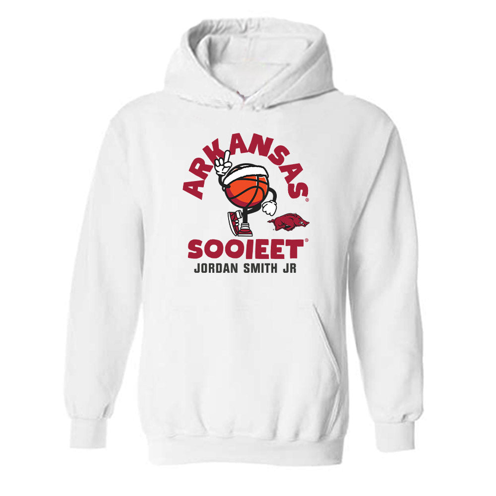 Arkansas - NCAA Men's Basketball : Jordan Smith Jr - Fashion Shersey Hooded Sweatshirt-0
