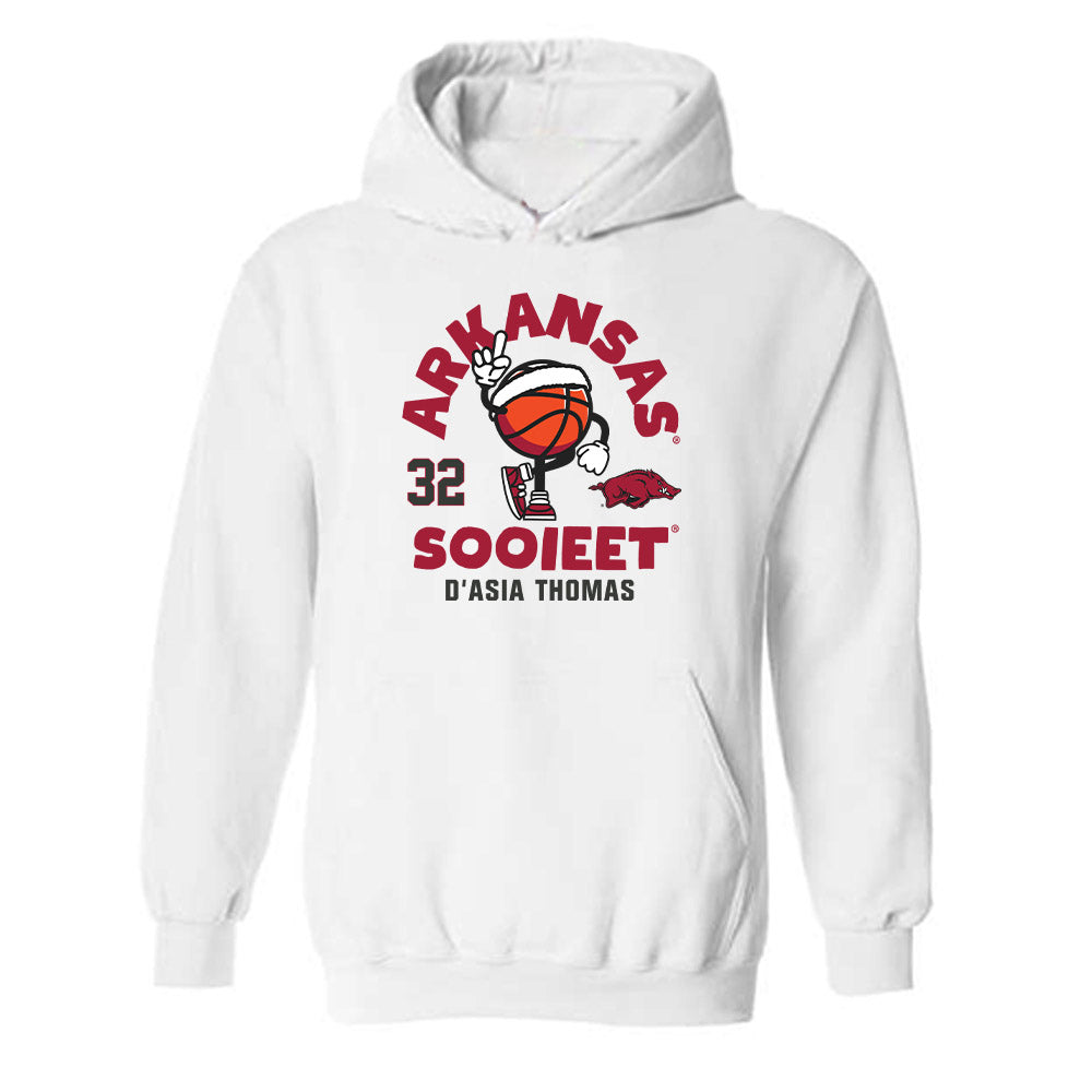 Arkansas - NCAA Women's Basketball : D'Asia Thomas - Fashion Shersey Hooded Sweatshirt-0