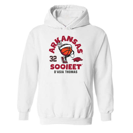 Arkansas - NCAA Women's Basketball : D'Asia Thomas - Fashion Shersey Hooded Sweatshirt-0
