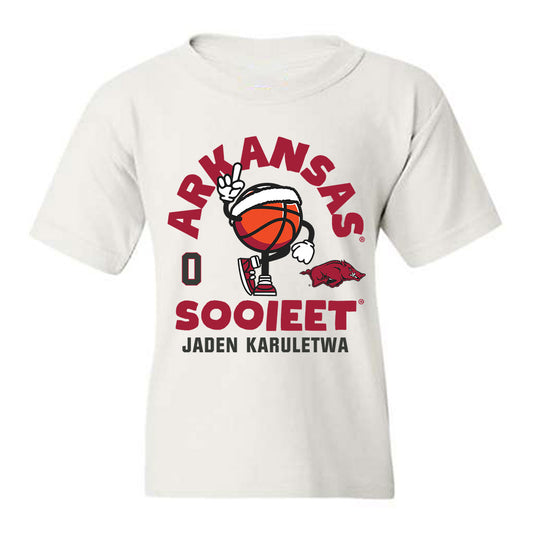 Arkansas - NCAA Men's Basketball : Jaden Karuletwa - Fashion Shersey Youth T-Shirt-0