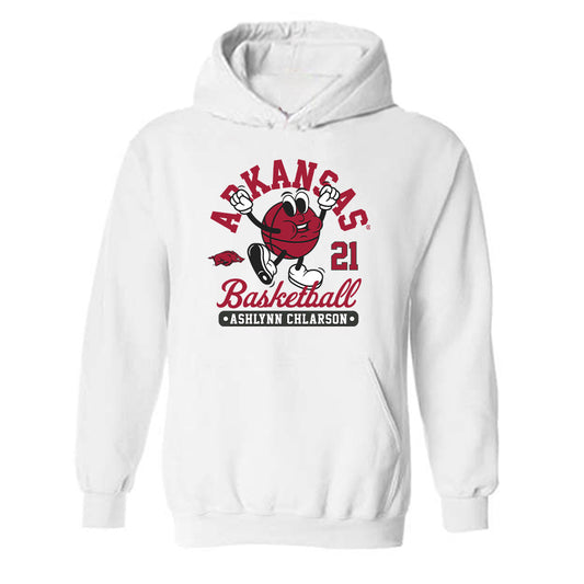 Arkansas - NCAA Women's Basketball : Ashlynn Chlarson - Fashion Shersey Hooded Sweatshirt-0