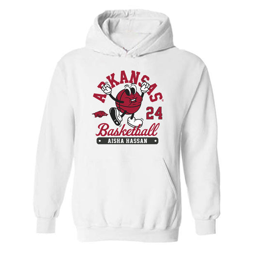 Arkansas - NCAA Women's Basketball : Aisha Hassan - Fashion Shersey Hooded Sweatshirt-0