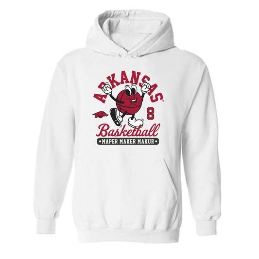 Arkansas - NCAA Men's Basketball : Maper Maker Makur - Fashion Shersey Hooded Sweatshirt-0