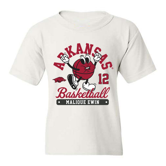 Arkansas - NCAA Men's Basketball : Malique Ewin - Fashion Shersey Youth T-Shirt-0