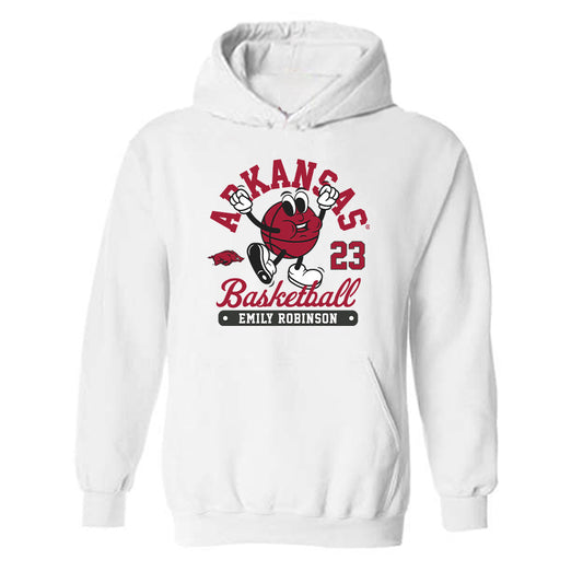 Arkansas - NCAA Women's Basketball : Emily Robinson - Fashion Shersey Hooded Sweatshirt-0
