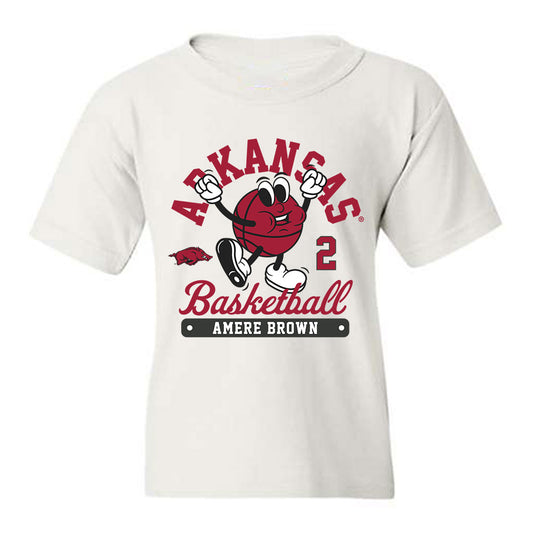 Arkansas - NCAA Men's Basketball : Amere Brown - Fashion Shersey Youth T-Shirt-0