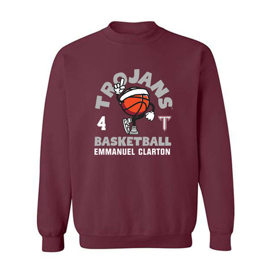 Troy - NCAA Men's Basketball : Emmanuel Clarton - Fashion Shersey Crewneck Sweatshirt-0