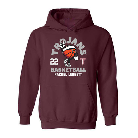 Troy - NCAA Women's Basketball : Rachel Leggett - Fashion Shersey Hooded Sweatshirt-0