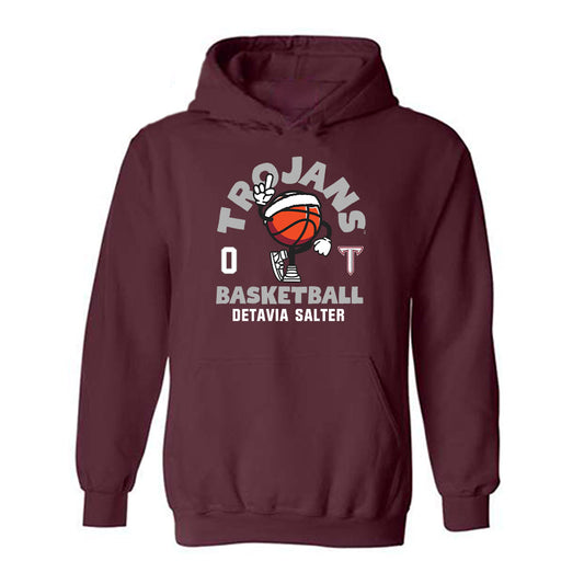 Troy - NCAA Women's Basketball : Detavia Salter - Fashion Shersey Hooded Sweatshirt-0