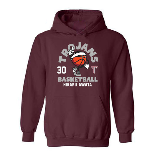 Troy - NCAA Men's Basketball : Hikaru Awata - Fashion Shersey Hooded Sweatshirt-0