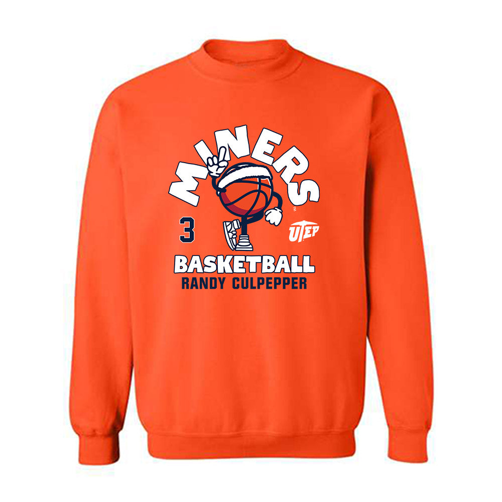 UTEP - Men's Basketball Legends : Randy Culpepper - Fashion Shersey Crewneck Sweatshirt-0