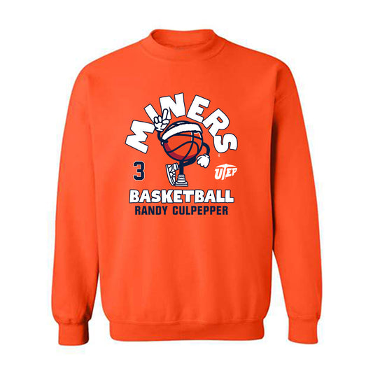 UTEP - Men's Basketball Legends : Randy Culpepper - Fashion Shersey Crewneck Sweatshirt-0
