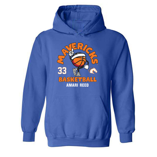 Texas Arlington - NCAA Men's Basketball : Amari Reed - Fashion Shersey Hooded Sweatshirt-0