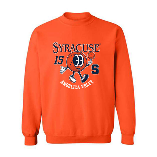 Syracuse - NCAA Women's Basketball : Angelica Velez - Fashion Shersey Crewneck Sweatshirt-0