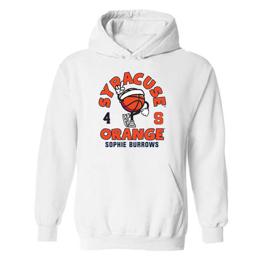 Syracuse - NCAA Women's Basketball : Sophie Burrows - Fashion Shersey Hooded Sweatshirt-0