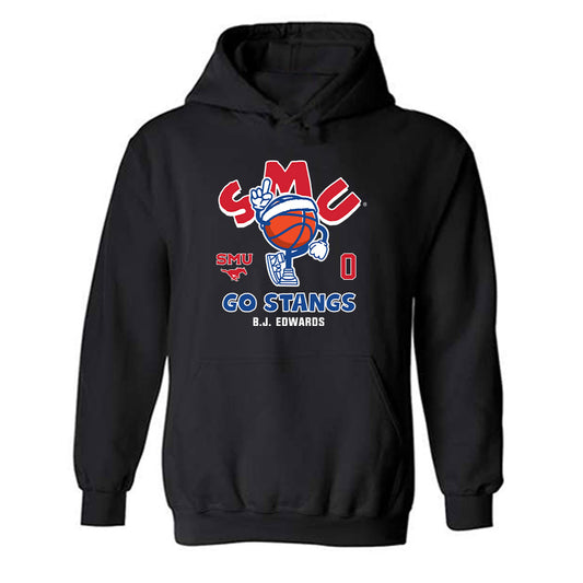 SMU - NCAA Men's Basketball : B.J. Edwards - Fashion Shersey Hooded Sweatshirt-0