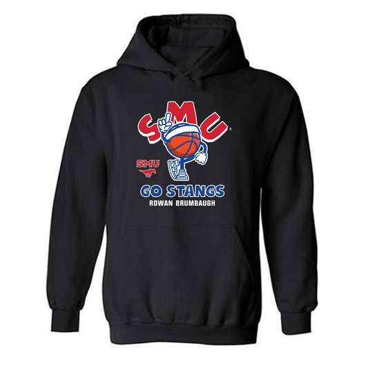 SMU - NCAA Men's Basketball : Rowan Brumbaugh - Fashion Shersey Hooded Sweatshirt-0