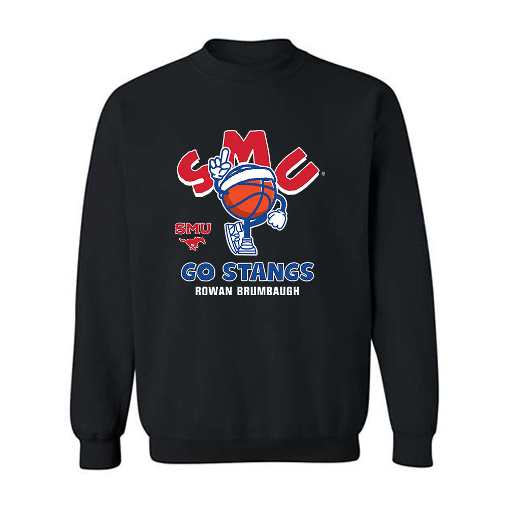 SMU - NCAA Men's Basketball : Rowan Brumbaugh - Fashion Shersey Crewneck Sweatshirt-0