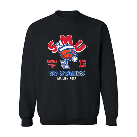 SMU - NCAA Women's Basketball : Mailien Rolf - Fashion Shersey Crewneck Sweatshirt-0