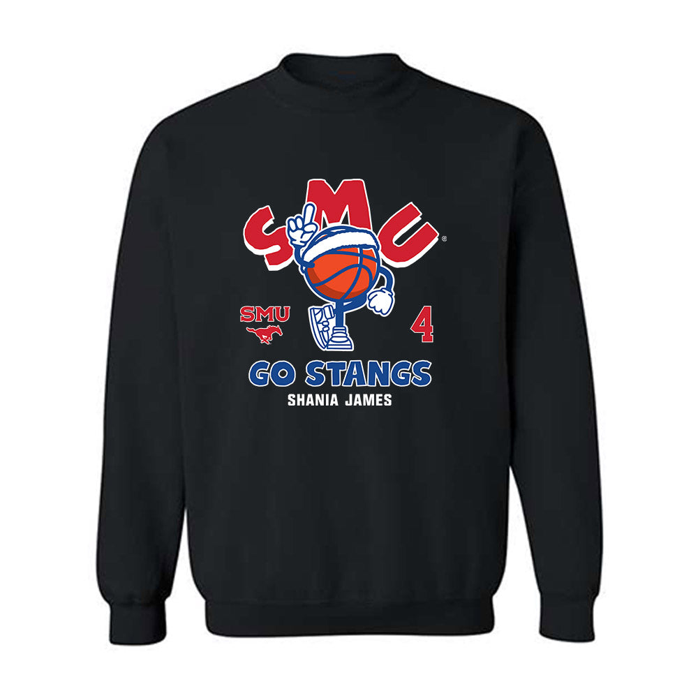 SMU - NCAA Women's Basketball : Shania James - Fashion Shersey Crewneck Sweatshirt-0