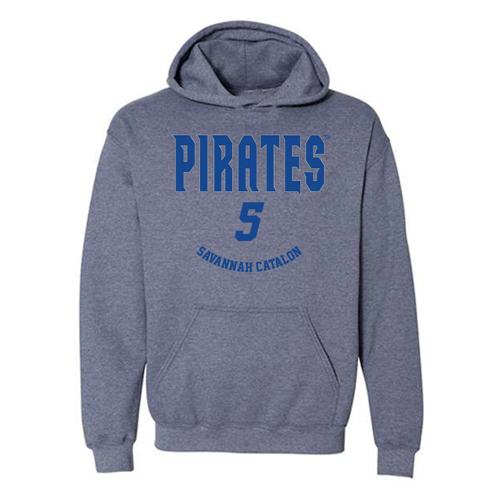 Seton Hall - NCAA Women's Basketball : Savannah Catalon - Fashion Shersey Hooded Sweatshirt-1